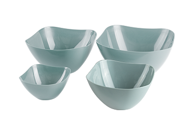 Set of salad bowls Family comfort, 4 pcs., gray mystery